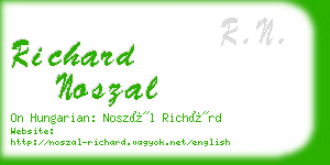 richard noszal business card
